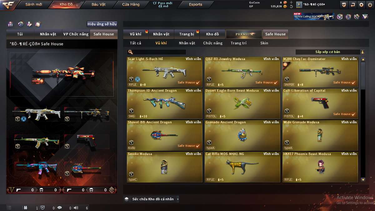 shop acc cf uy tin gia re